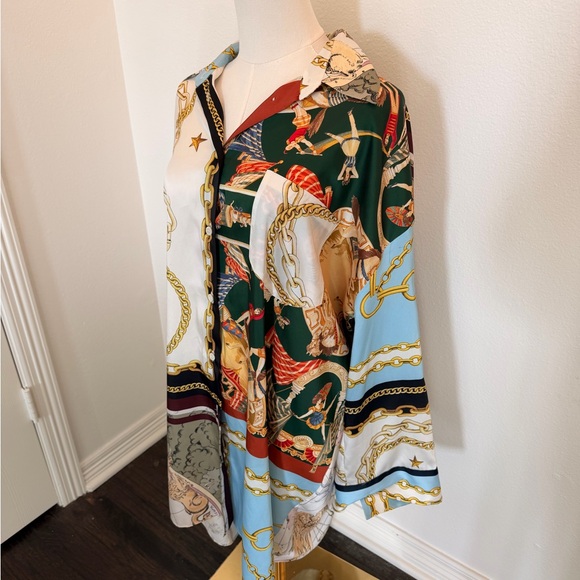 Zara Multicolor Button-Up Shirt Dress - Picture 2 of 4